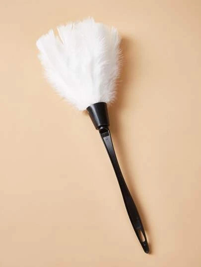 A White feather duster.